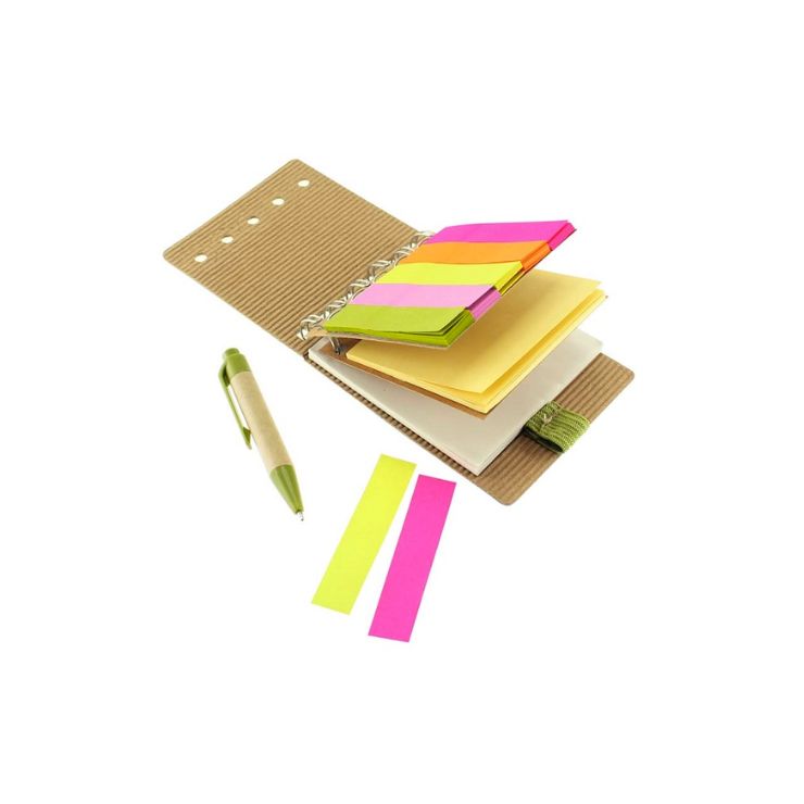 Libreta y lápices ecológicos de material reciclado