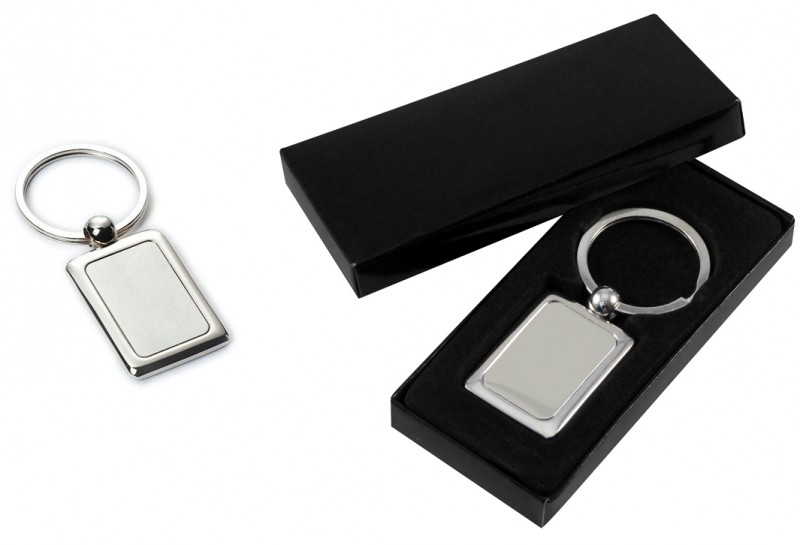 Llavero Metal Cuadrado personalizado con logo