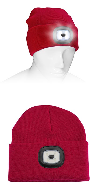 Gorro con luz led — otro ángulo