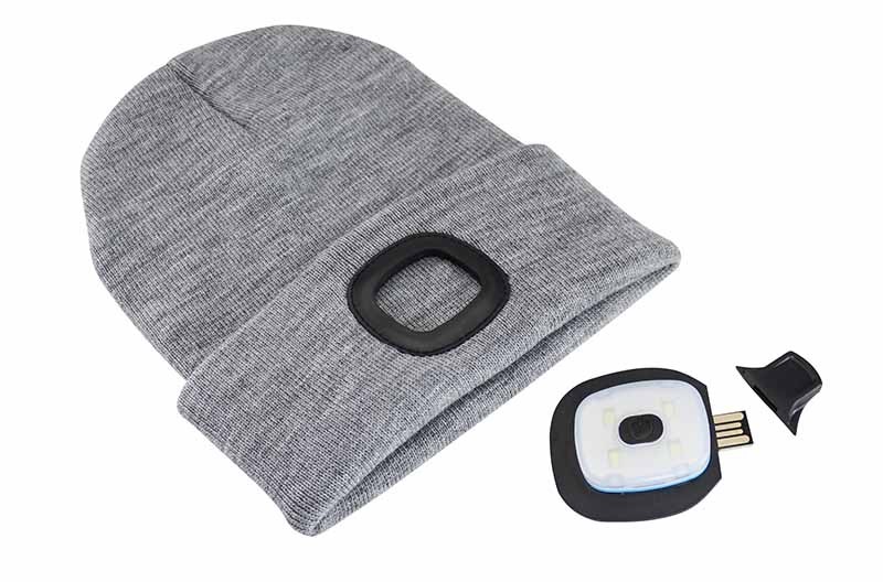 Gorro con luz led — en uso