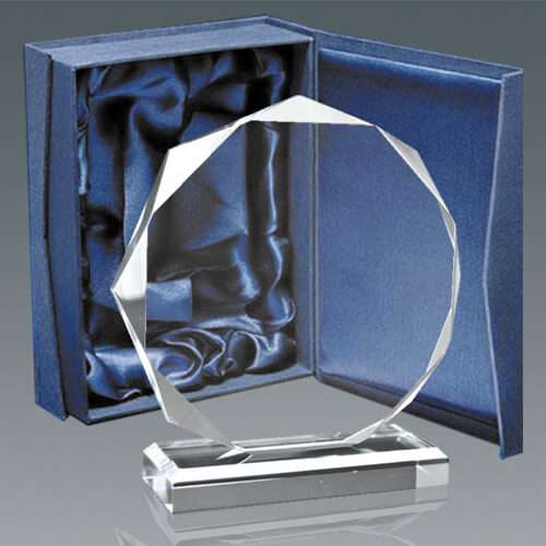 Trofeo Cristal personalizado con logo