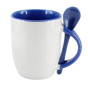 Tazón Cerámico Sublimación con Cuchara