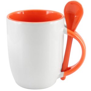 Tazón Cerámico Sublimación con Cuchara