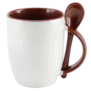 Tazón Cerámico Sublimación con Cuchara