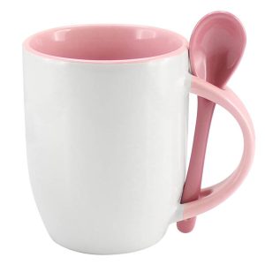 Tazón Cerámico Sublimación con Cuchara